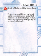 Scroll Of Enlarged Lightning Burst - Custom Card