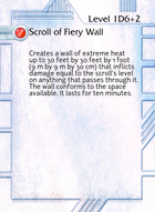 Scroll Of Fiery Wall - Custom Card