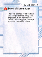 Scroll Of Flame Burst - Custom Card