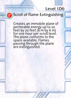 Scroll Of Flame Extinguishing - Custom Card
