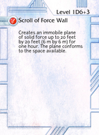 Scroll Of Force Wall - Custom Card