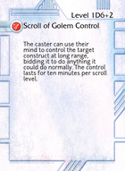 Scroll Of Golem Control - Custom Card