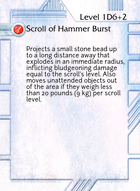 Scroll Of Hammer Burst - Custom Card