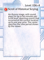 Scroll Of Historical Scrying - Custom Card