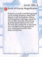 Scroll Of Gravity Magnification - Custom Card