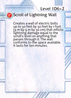 Scroll Of Lightning Wall - Custom Card