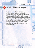 Scroll Of Dream Vapors - Custom Card