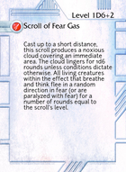 Scroll Of Fear Gas - Custom Card