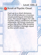 Scroll Of Psychic Cloud - Custom Card