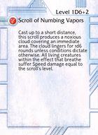 Scroll Of Numbing Vapors - Custom Card