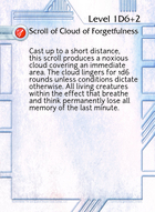 Scroll Of Cloud Of Forgetfulness - Custom Card