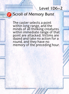 Scroll Of Memory Burst - Custom Card