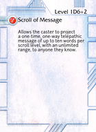 Scroll Of Message - Custom Card
