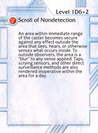 Scroll Of Nondetection - Custom Card