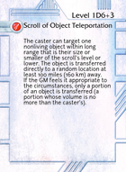 Scroll Of Object Teleportation - Custom Card