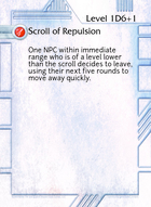 Scroll Of Repulsion - Custom Card