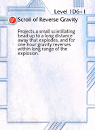 Scroll Of Reverse Gravity - Custom Card