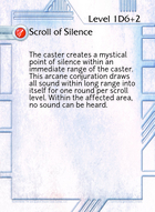 Scroll Of Silence - Custom Card
