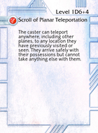 Scroll Of Planar Teleportation - Custom Card