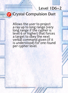 Crystal Compulsion Dart - Custom Card