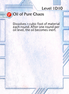 Oil Of Pure Chaos - Custom Card