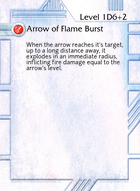 Arrow Of Flame Burst - Custom Card