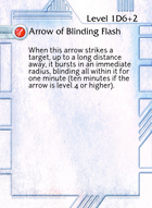 Arrow Of Blinding Flash - Custom Card