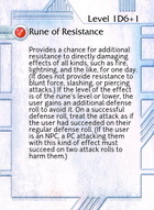 Rune Of Resistance - Custom Card