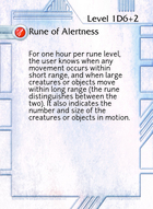 Rune Of Alertness - Custom Card