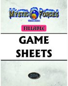 Mystic Forces Second Edition Fillable Game Sheets