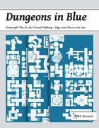 Dungeons in Blue - Edges and Alcoves Set One