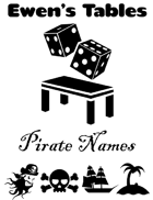 Ewen's Tables: Pirate Names