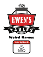 Ewen's Tables: Weird Names