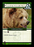 French The Friendly Bear - Custom Card