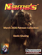 Name's Games March 2020 Collection
