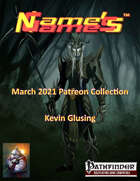 Name's Games March 2021 Collection