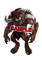 Image- Stock Art- Stock Illustration- Minotaur - Bull headed monster