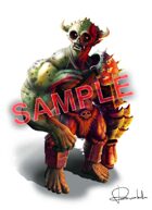 Image- Stock Art- Stock Illustration- Orc with armor white background
