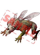 Image- Stock Art- Stock Illustration- Monster insect- Rat- frog_Flaky rodent fly