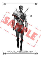 Image - Stock Art - Grayscale - Stock Illustration - skeleton - warrior - soldier