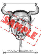 Image - Stock Art - Grayscale - Stock Illustration - Demon - Evil - dead