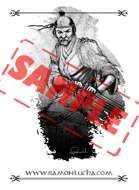 Image - Stock Art - Grayscale - Stock Illustration - rpg - Manga - Character - Samurai - Warrior - Japanese