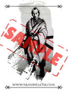 Image - Stock Art - Grayscale - Stock Illustration - rpg - Manga - Character - Samurai - Warrior - Japanese