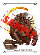 Image - Stock Art - Grayscale - Stock Illustration - rpg - Monster - Warrior - chaos - axe