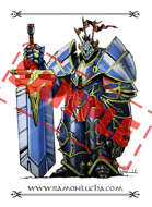Image - Stock Art - Grayscale - Stock Illustration - rpg -  chaos - Warrior - armor- war