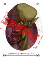 Image - Stock Art - Grayscale - Stock Illustration - rpg - Character - Monster - Mutant - Orc