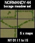 Bocage/Meadow Set Maps #14 to #18 NORMANDY 44 Series for all WW2 Skirmish Games Rules