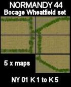 Bocage/Wheatfield Set Maps #24 to #28 NORMANDY 44 Series for all WW2 Skirmish Games Rules