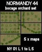 Bocage/Orchard Set Maps #29 to #33 NORMANDY 44 Series for all WW2 Skirmish Games Rules