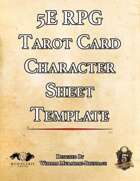 Indesign 5E RPG Tarot Card Character Sheet Template